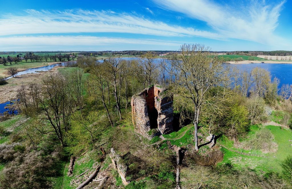 Ruine Der Wasserburg Stuer Nah Luftbild 2022
